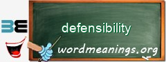 WordMeaning blackboard for defensibility